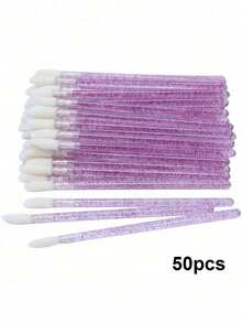 100pcs/50pcs Professional Lip And Eyelash Brushes - High-Quality Disposable, Sparkling Crystal Lashes, Ultra-Fine Micro Brushes For Precise Eyelash Extension Applicator And Gentle Makeup Cleaner - Beauty Makeup Tools - Multicolor - View 17