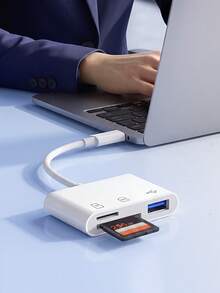 Teckwe 3-In-1 Type-C OTG SD/TF Card Reader With USB Port - View 6