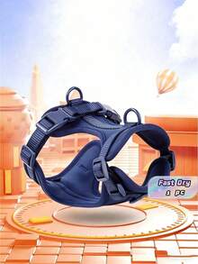 Lightweight Dog Chest Strap: Adjustable, Breathable Mesh Pet Tank Top Chest Strap With Soft And Comfortable Cushion, Non Pulling Pet Chest Strap With Adjustable Soft Cushion, Dog Tank Top, Breathable Mesh Pad, Macaron Color Pet Rope, Dog Collar, Traction Strap, Chest Strap Tank Top Style, Suitable For Small, Medium, And Large Dogs - Royal Blue - View 1