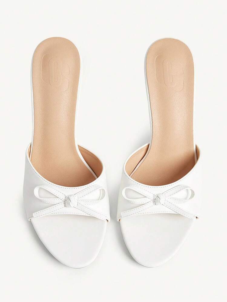 CUCCOO CHICEST Women's Fashion High Heel Sandals, Bow Kitten And PU Global Four Seasons Commuter Elegant Foundation Festival Office Outdoor Daily Versatile