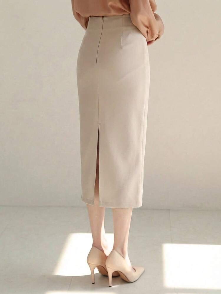 Women's Solid Color Bodycon Pencil Skirt