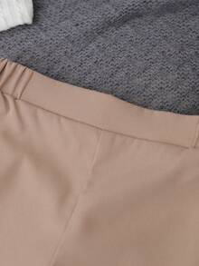 2pcs Young Boys Summer Gentleman Outfit,Knitted Jacquard Polo Shirt & Khaki Pants Set,Back-To-School,Career Day,Old Money Outfit For Wedding Party - Multicolor - View 6