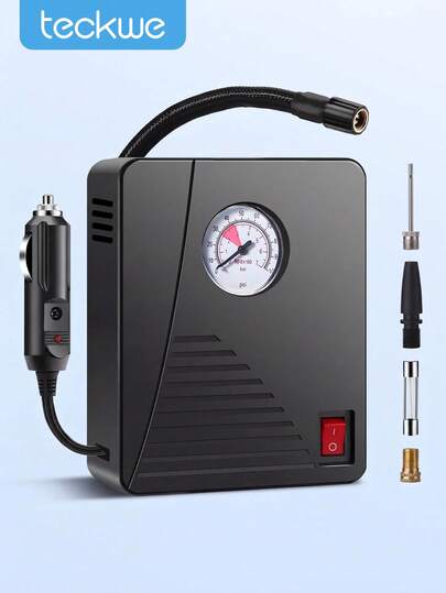 Teckwe 2个车载气泵，ABS材质，7.5A，输入电压：DC12V，功率：96W，最大气压：100 PSI