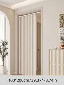 1pc Magnetic Folding Door Curtain, Equipped With Hooks, Available In Various Colors, Suitable For Space Division In Living Rooms, Bedrooms And Kitchens, As Well As Room Decoration. - Multicolor - View 10