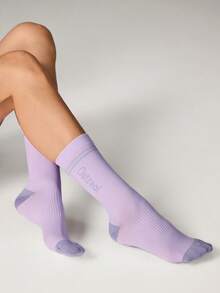 Leisure Sports Women's Medium Tube Compression Socks - Purple - View 8