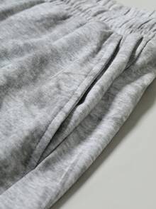 PAVTROS Men's Summer Casual Distressed Drawstring Waist Gray Shorts, Retro Style, Versatile Design, - Grey - View 7