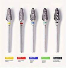 1 Or 5PCS/SET Tungsten Carbide Nail Polishing Bits Set - Professional Nail Drill Bits For Acrylic Gel Removal, Nail Art, Pedicure And Manicure - Unscented, Easy To Clean And Long-Lasting - Multicolor - View 17