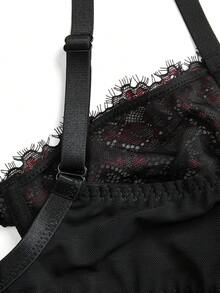 AltCore Women's Soft & Comfortable Multi-Color Lace & Mesh Splice Bra,Dreamy Elegant Front Hollow-Out Details,Lift & Support Perfect Fit Lingerie,1pc - Multicolor - View 10