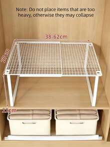 1pc Expandable Wardrobe, Multi-Layer Storage, Shelves, Pull-Out Shoe Rack, Bookshelf Storage, Kitchen Storage, Bathroom Storage, Space Organizer, Space Saving, Suitable For Closet, Dorm And Home Use, Ideal For Christmas Clothing Storage - Multicolor - View 15