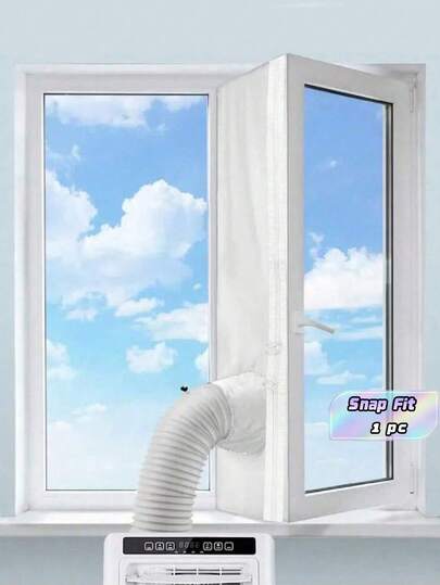 1 Piece Of Window Sealing Cloth (New Upgrade With Added Cuffs For Better Sealing Effect), Portable Air Conditioner And Dryer Cloth Accessories, Universal Window Sealing Strip For One Or Two Tubes, Suitable For Mobile Air Conditioning Equipment.