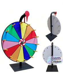 Prize-Winning Lucky Wheel Game Activity - Prize-Winning Uncontrolled Erasable Stand For The Rotating Wheel Of The Lottery. - Multicolor - View 1