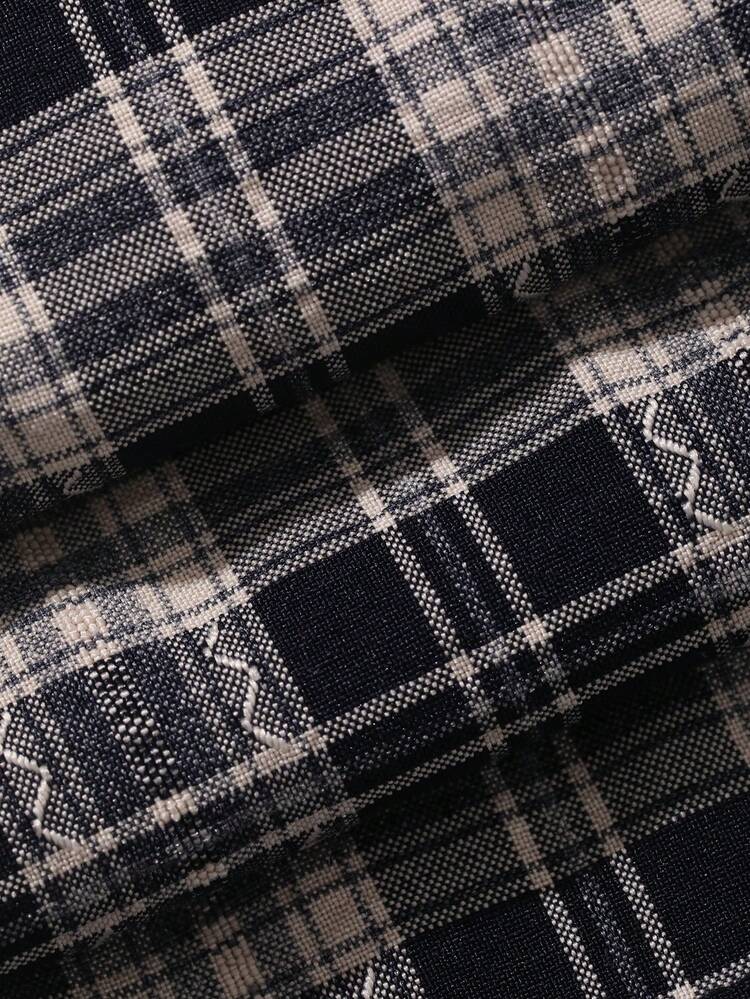 Multi-Color Men's Short Sleeve Plaid Pants Pajama Set