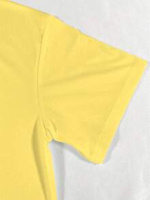 DrmWander Camiseta casual de talla grande con estampado de limón y lazo en acuarela - Amarillo - Ver 4