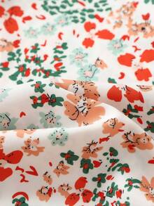 EMERY ROSE Women's Ditsy Floral Regular Fit Vacation Casual Commute Shirt With Ruffle Sleeves - Multicolor - View 5