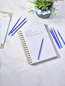 Recharges de stylo effaçable Legami, pack de 14, recharges de stylo à bille effaçable bleue, mine de crayon 0,7 mm, pointe de 13 cm, fournitures scolaires, essentiels pour la rentrée, écriture fluide, correction sans problème, papeterie de bureau - bleu - Voir 5