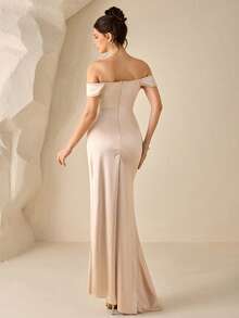 Women Cocktail Dresses - Champagne - View 2