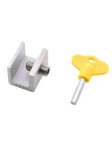 1/2 Pieces Sliding Window Locks, Adjustable Window Latches, Keyed Aluminum Alloy Window Stoppers, Window Lock Clips Suitable For Horizontal Sliding Doors And Windows - Multicolor - View 2