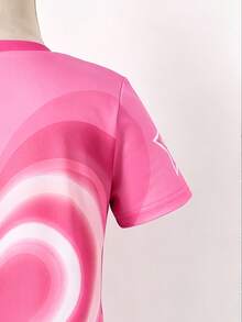 Young Girl' Colorful Round Neck Short Sleeve T-Shirt And Shorts Set - Multicolor - View 3