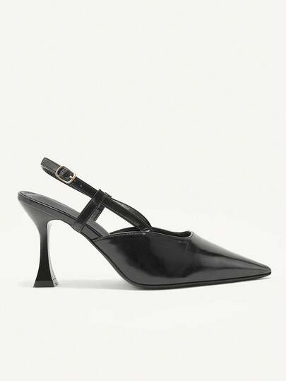 CUCCOO CURVES Women Shoes Women's Pointed Buckle Design Everyday Versatile Fashion Wide Last High Heels