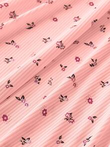SHEIN Unity 大码夏季休闲碎花吊带连衣裙 - 彩色 - View 3