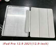Ốp lưng dạng gập bằng da TPU tương thích với A16 (thế hệ 11/10), thế hệ 9/8/7 (10.2"), Air (10.9"), Pro (11"), Air (10.9"), Pro (12.9"), Màu xám - Màu Xám nhạt - Xem 17