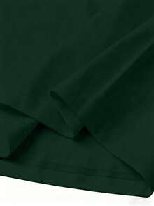 Franclia Women's Casual Foaming Process Round Neck Short Sleeve T-Shirt, Summer - Army Green - View 3