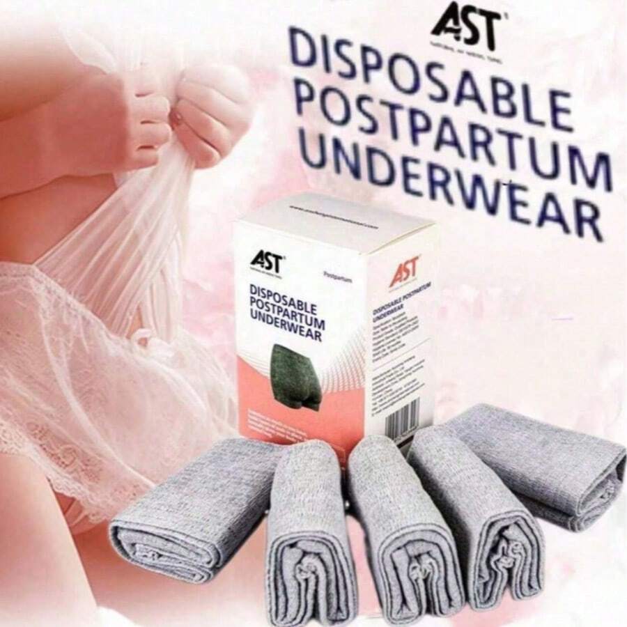 Disposable Underwear; Business Travel Hotel Physiological Pants; Postpartum Maternity Elastic Pants; Seamless, Non-Binding, Soft & Stretchy, Comfortable - Flat Angle - View 1