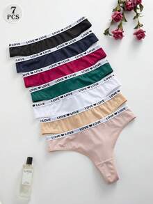 Bộ 7 chiếc quần lót dây LOVE ❤ lãng mạn và thoải mái dành cho nữ - Nhiều màu - Xem 2