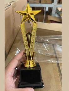 1个金色奖杯星形塑料奖杯工艺纪念品歌舞比赛奖励奖杯学校奖励用品 - 彩色 - 查看 12