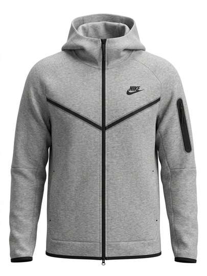 Nike Tech Men's Full Zip Hoodie Grey