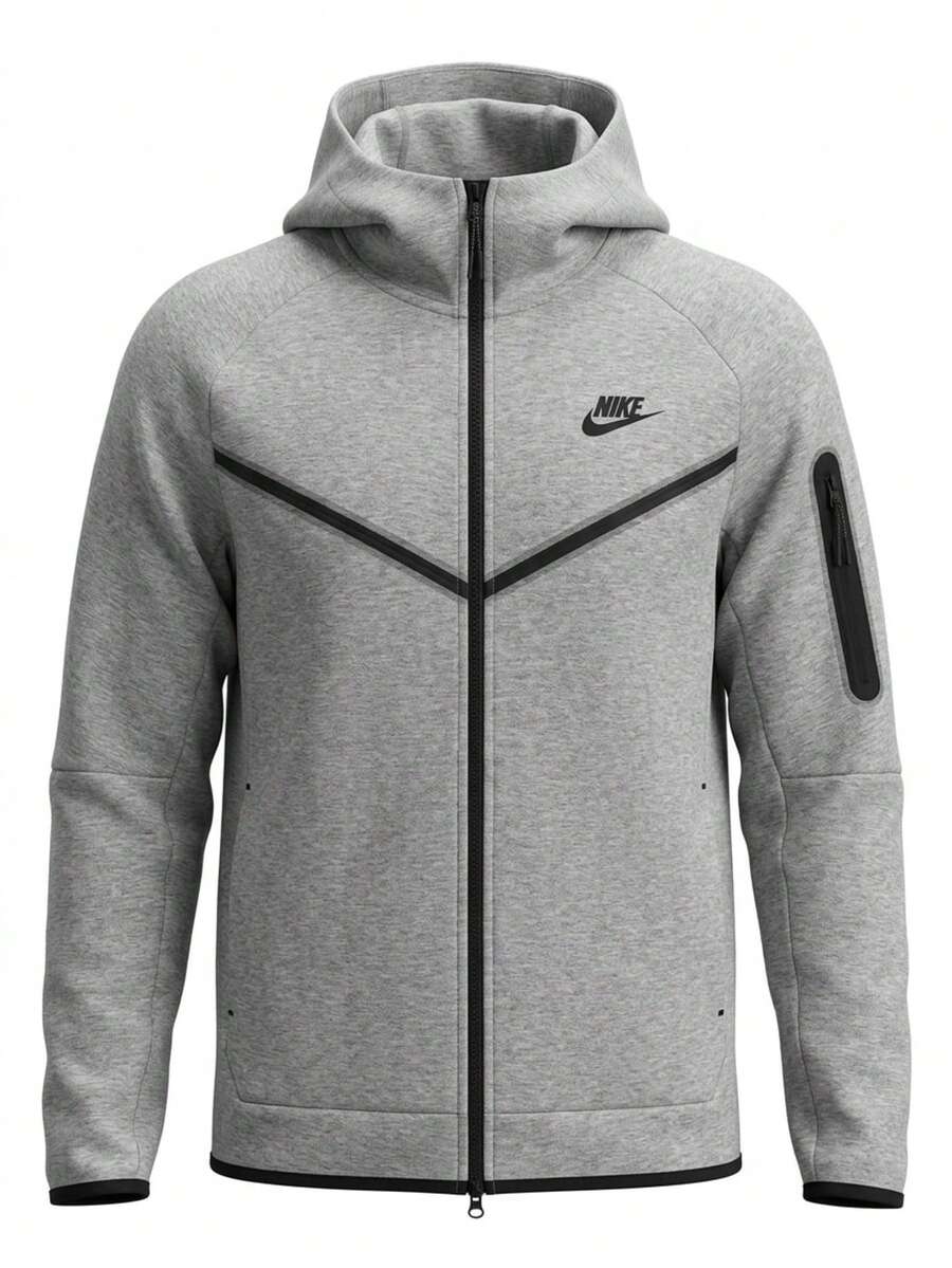 Nike Tech Men's Full Zip Hoodie Grey - Grey - View 1