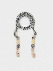 1pc Multi-Functional Hand-Woven Tech Style Pet Leash With Adjustable Length Metal Clip, Suitable For Small, Medium, And Large Dogs For Outdoor Running And Training Walking, Double Traction Clip To Walk Two Dogs At The Same Time - Multicolor - View 3