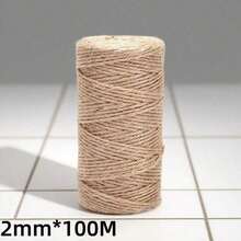 2mm Cuerda de yute natural, cuerda decorativa de yute, manualidades DIY, embalaje de regalos, jardinería, decoración de bodas y fiestas - Marrón - Ver 15