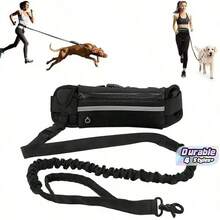 1pc IDestry Hands Free Dog Leash For Running Walking Reflective Leash With Waist Bag Retractable Elastic Belt Dog Traction Rope Pet Products Sports Belt Traction Rope - Multicolor - View 2
