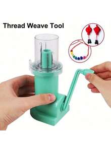 1 Buah Mesin Rajut Tangan Portabel Kreatif, Alat Tenun, Spool Rajut Multifungsi, Alat Pembuat Gelang DIY, Set Spool Benang Rajut Manual untuk Kerajinan, Dekorasi Rumah, Perjalanan, Hadiah untuk Wanita dan Dewasa - warna-warni - View 3