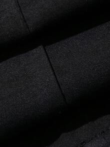 DAZY Pantalones largos de hombre de estilo callejero de color negro sólido con bajo curvo - Negro - Ver 3