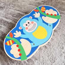 MINKOJA Children Wooden Balance Board Educational Toy, Sensory Training Wobble Seesaw, Vestibular & Core Strength Exercise, Indoor Fun Sports Toy For Home Use - Multicolor - View 3