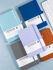 1PC X Milania Lined Notebook, A5/A6 College Ruled Thick Paper Journal Diary, Horizontal Ruled Leather Pocket Notebook , Suitable For Writing, Hardcover Notebook, Suitable For Women Men Office School Back To School - Multicolor - View 9