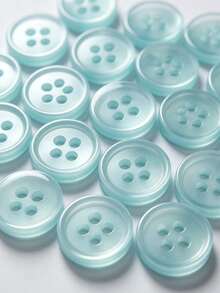 50/100/200/300/500/1000 颗纽扣 - 水绿色复古圆形纽扣，适用于 DIY 项目、衬衫、缝纫、小型配饰（例如钱包）和 DIY 钱包制作。 - 水綠 - View 4