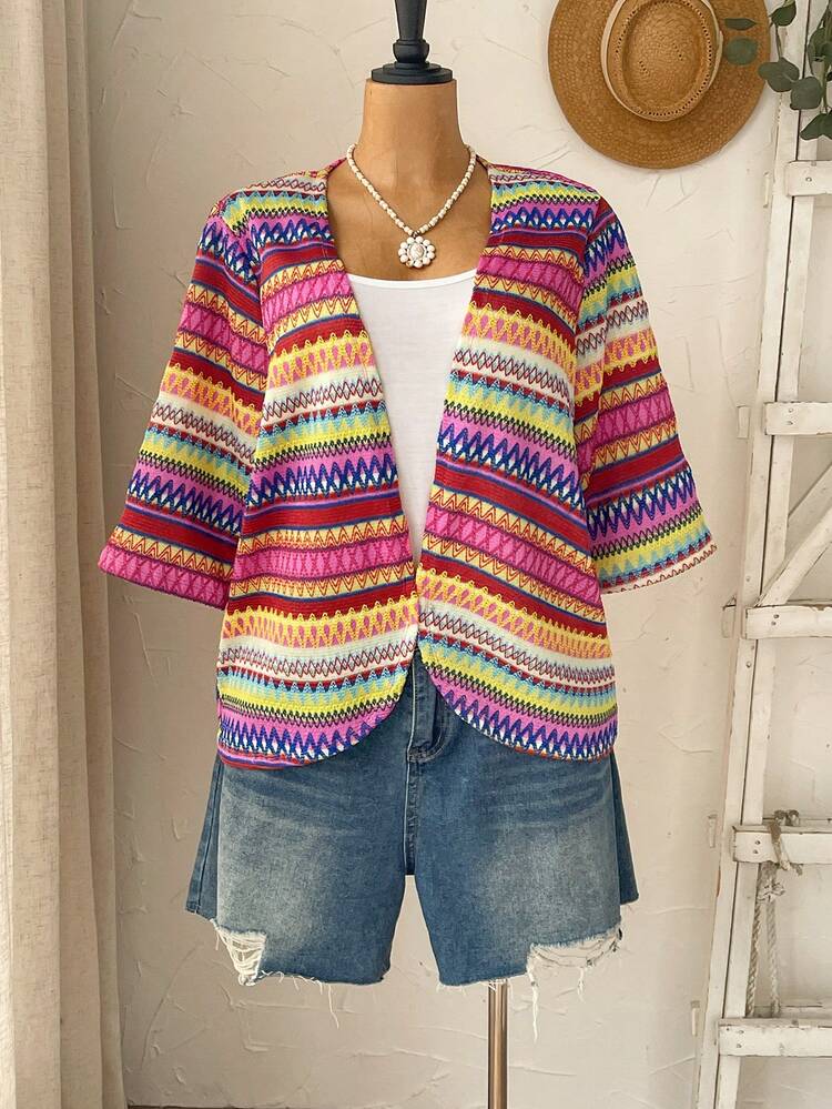 Plus Size Vacation Outfits Woman Women Cardigans Solid Color Asymmetric Hem Casual Resort CostumeJacket Beach Outfits Summer Outfit For Women Summer Outfits
