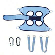 1 Pc Cat & Dog Nail Clippers, Suitable For Medium & Small Pets, Hanging Grooming Bag For Bathing, Medicating, Trimming, Soft & Comfortable Material, Pet Grooming Hammock - Baby Blue - View 5