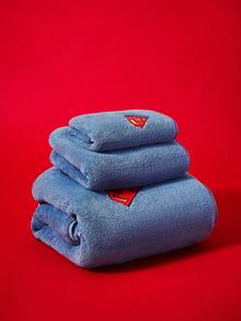 SUPERMAN X SHEIN 1 miếng bọt biển hoạt hình, khăn tắm in hình, khăn tắm biển, có thể dùng ở bãi biển, khăn bơi. - Màu xanh lam - Xem 6
