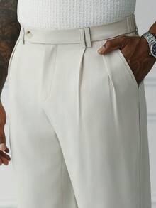 HUEFORM Men's Spring/Summer Casual Ins Style Pocketed Button Pants - Apricot - View 3