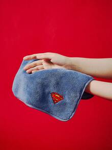 SUPERMAN X SHEIN 1 miếng bọt biển hoạt hình, khăn tắm in hình, khăn tắm biển, có thể dùng ở bãi biển, khăn bơi. - Màu xanh lam - Xem 7