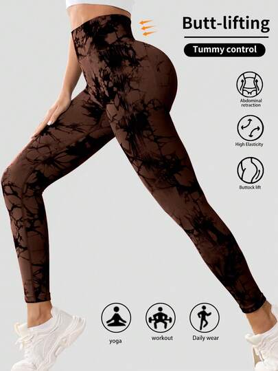 SHEIN Core Rhythm 女士高腰休闲百搭日常运动紧身裤