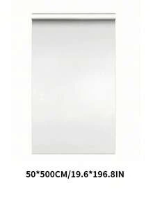SHEIN 1 卷透明台面保护膜，防水、防油、耐热（450°F），自粘式覆盖，适用于厨房、橱柜、桌子、家具和大理石表面墙纸墙贴房间装饰墙贴 - 白色 - 查看 13