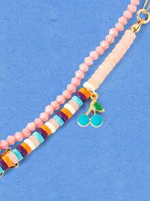 Popjeli A Set Of Fashionable And Beautiful Light Luxury And Sweet Suits,Y2K/Cute/Colorful/Chic,DIY,PINK,Summer/Beach/Prom/Part/Vacation/Travel,For Mom/Women/Girl/Mother,Heart,Floral - Flowers, fruits - View 8