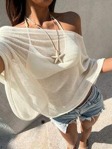 SHEIN Franclia Áo len nữ - Màu be - Xem 8