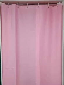 1pc Pink Solid Color Waterproof Shower Curtain (PEVA Material), Plastic Bathroom Divider, Multiple Sizes Available, Bathroom Accessory, Waterproof And Moisture-Proof, Machine Washable, Suitable For Bathroom/Balcony Partition, Shower Curtain, Solid Color Curtain - pink - View 11