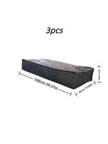 1PC 2PCS Under Bed Storage Bags Classic Fabric Cabinet Organizer Foldable Underbed Storage Containers Large Capacity For Blankets Towels Comforters Sweaters Pillows Linens Wrapping Paper With Zipper Multi Purpose Home Room Storage Closet Organizer Must Have - Multicolor - View 16